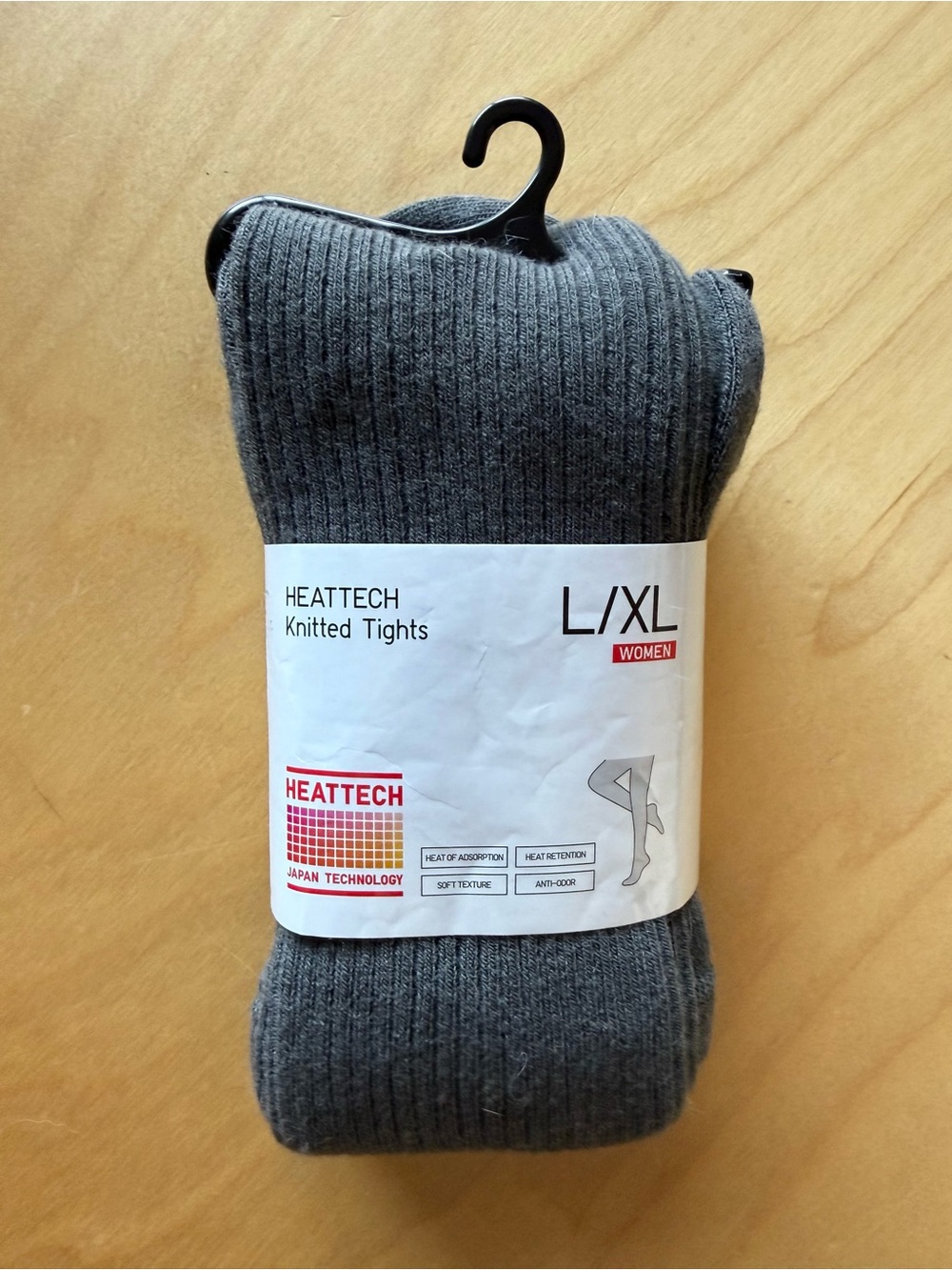 Uniqlo HEATTECH Knitted Tights, Size: L/XL, Color: Grey, NWT